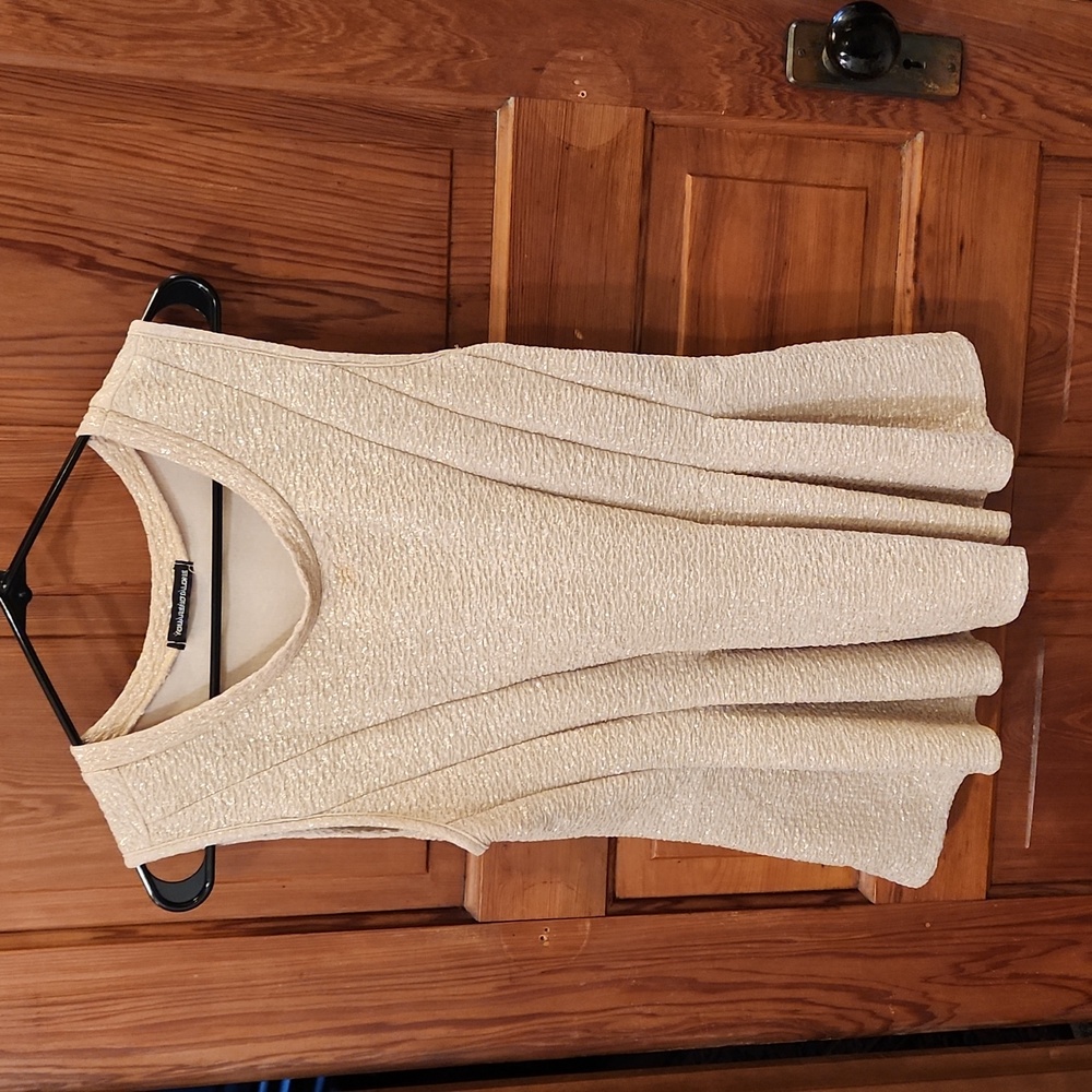 Gold peplum top